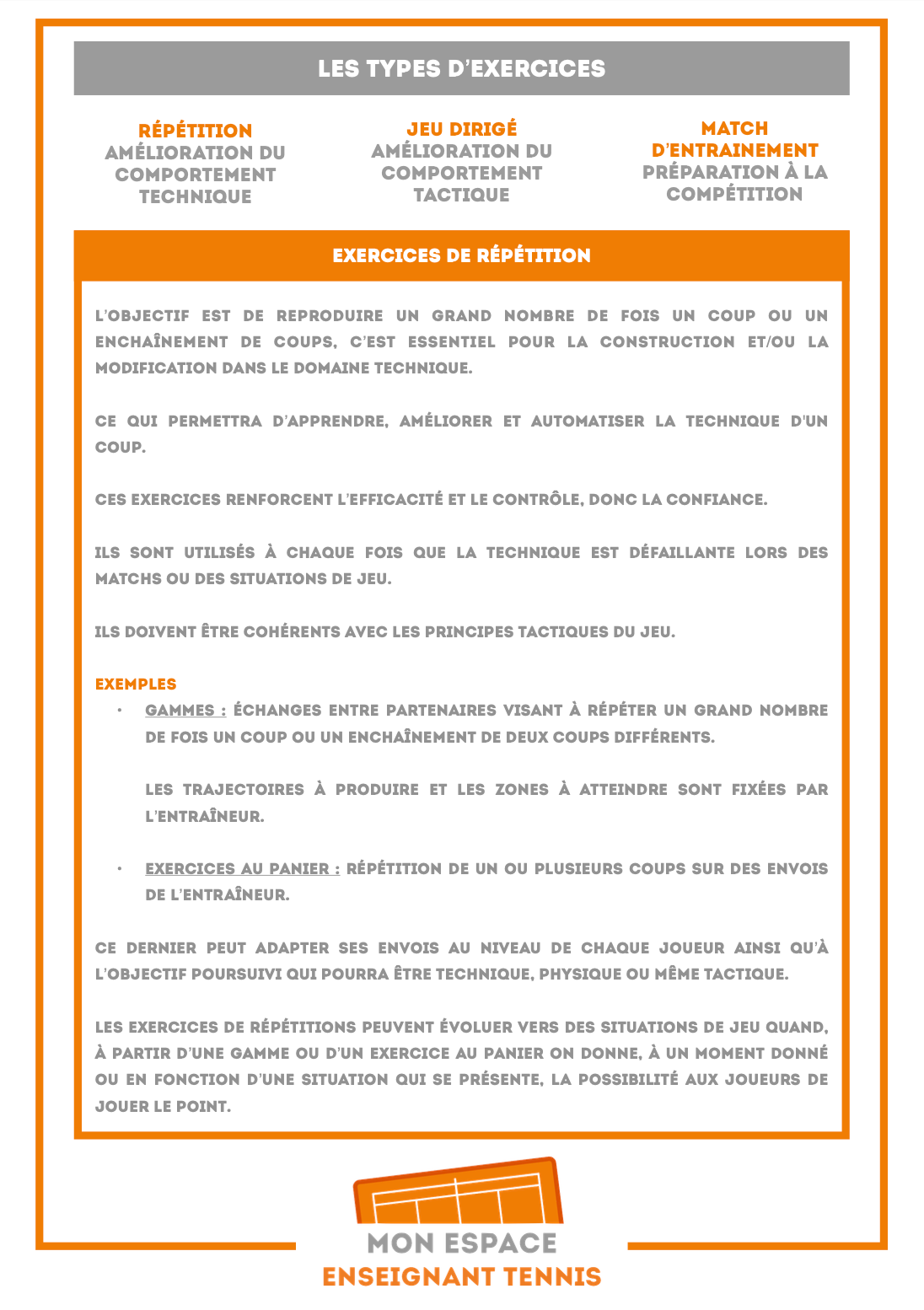 UC3 - Les Types d’Exercices