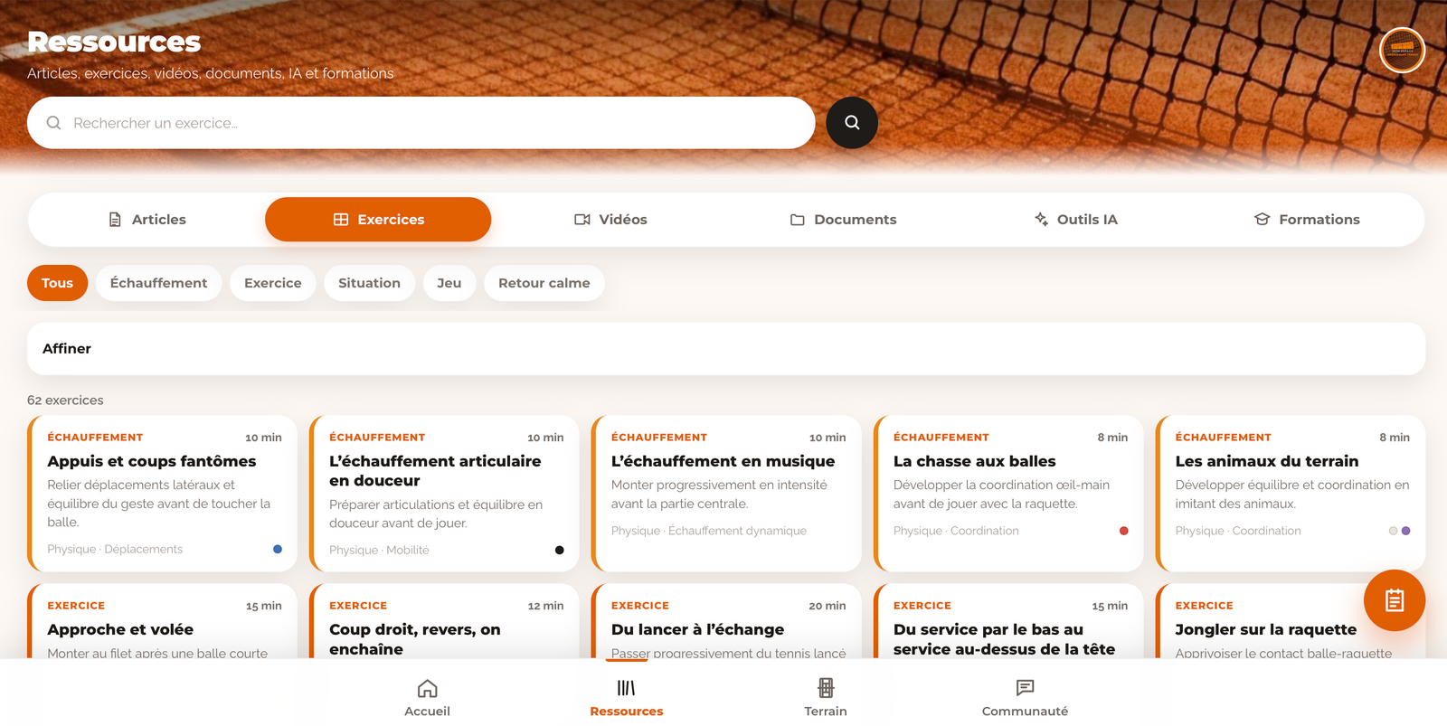Le bon exercice, trouvé en trois filtres — sur ordinateur