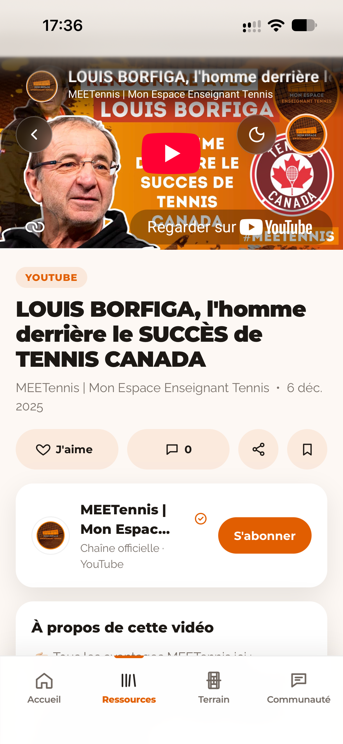 Plus de 350 vidéos, rangées comme sur une plateforme — sur téléphone