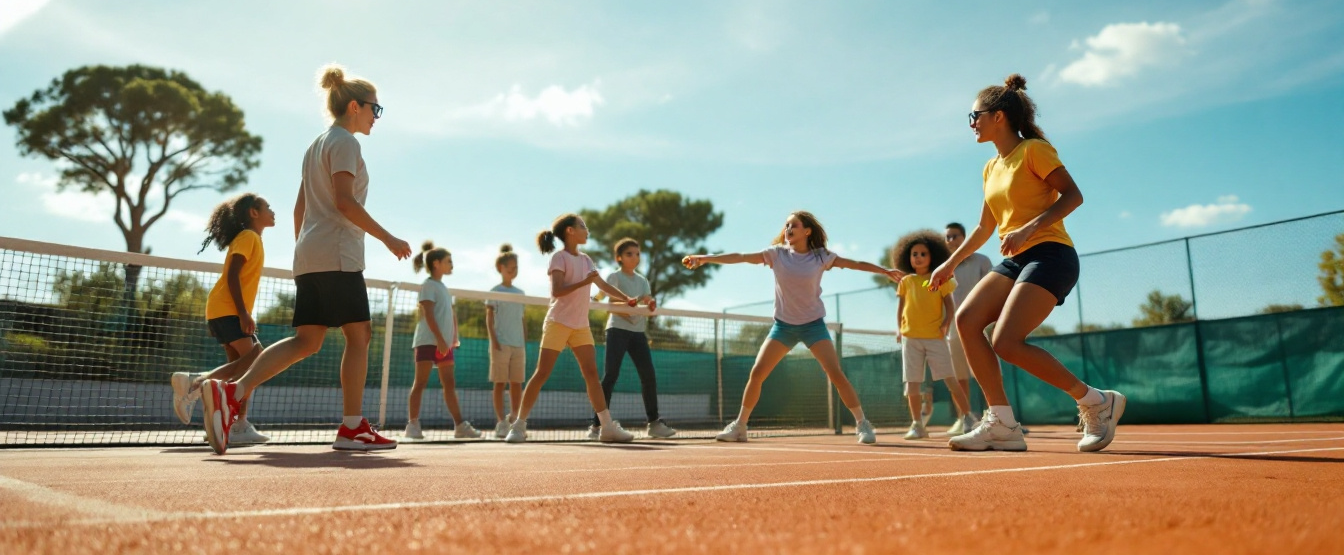 tennis, apprentissage, coach, enseignant, apprendre