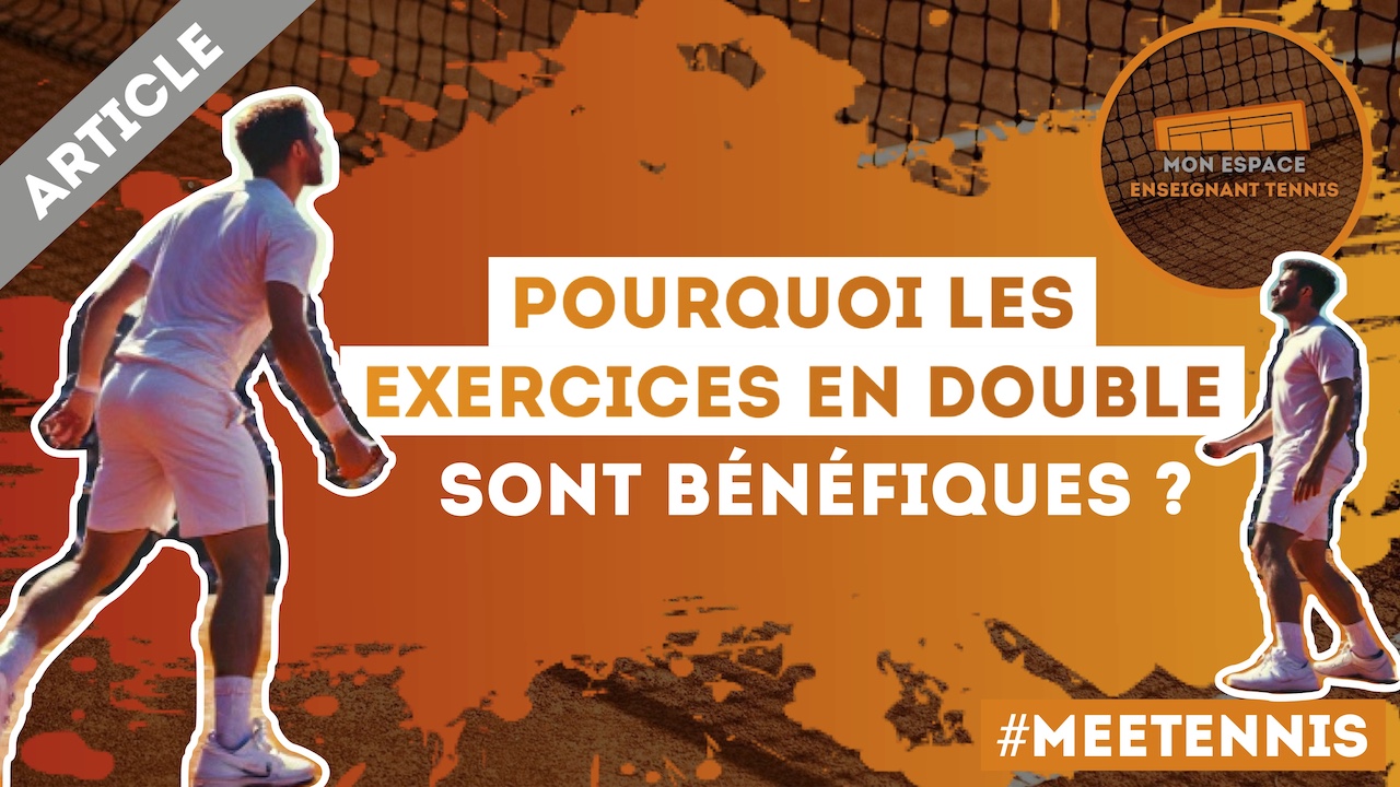 tennis, double, exercice, prof tennis, joueur tennis